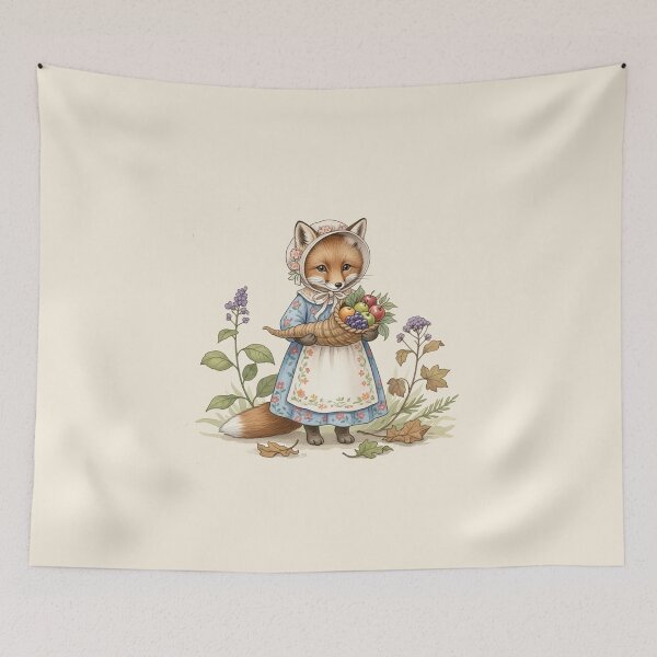 Item preview, Autumn Blessings – Little Fox with Harvest Basket designed and sold by Pasteltone.