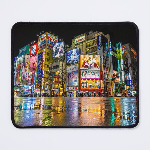 Item preview, Akihabara Night Lights Reflections, Tokyo Japan designed and sold by pepperonishots.