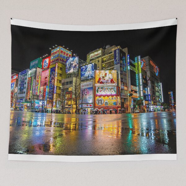 Item preview, Akihabara Night Lights Reflections, Tokyo Japan designed and sold by pepperonishots.