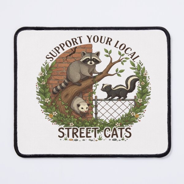 Item preview, Support Your Local Street Cats: Whimsical Urban Wildlife T-Shirt designed and sold by nhstaruna.