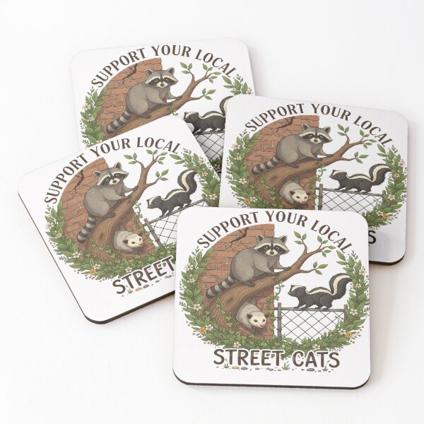 Item preview, Support Your Local Street Cats: Whimsical Urban Wildlife T-Shirt designed and sold by nhstaruna.