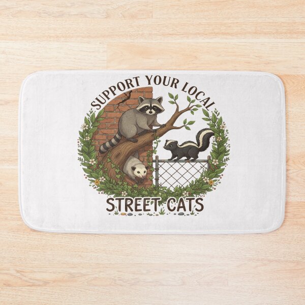 Item preview, Support Your Local Street Cats: Whimsical Urban Wildlife T-Shirt designed and sold by nhstaruna.