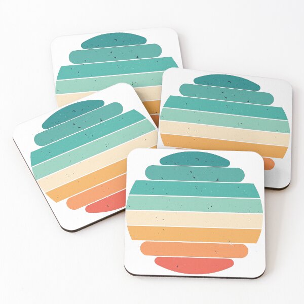 Item preview, Retro Sunset Striped Circle designed and sold by ArtfulWeave.