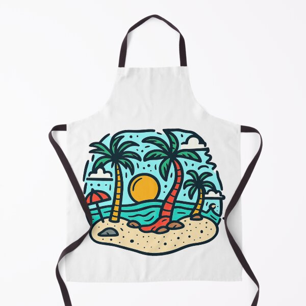 Item preview, Tropical Beach Sunset Illustration designed and sold by ArtfulWeave.