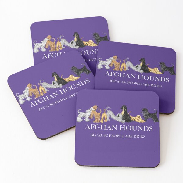 Item preview, Afghan Hounds, because people are ? {purple background} designed and sold by Faerieglen.