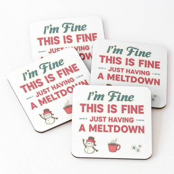 Item preview, I’m Fine This Is Fine Just Having a Meltdown T‑Shirt | Funny Anxiety Humor Tee for Teachers, Parents, Students, Work Stress, Winter Season  designed and sold by GAIDREDA.