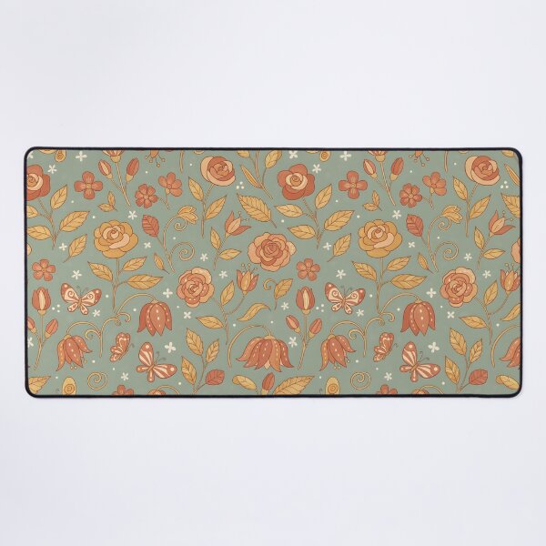 Item preview, Copper Meadow – Whimsical Floral & Butterfly Seamless Pattern designed and sold by HolmeProud.