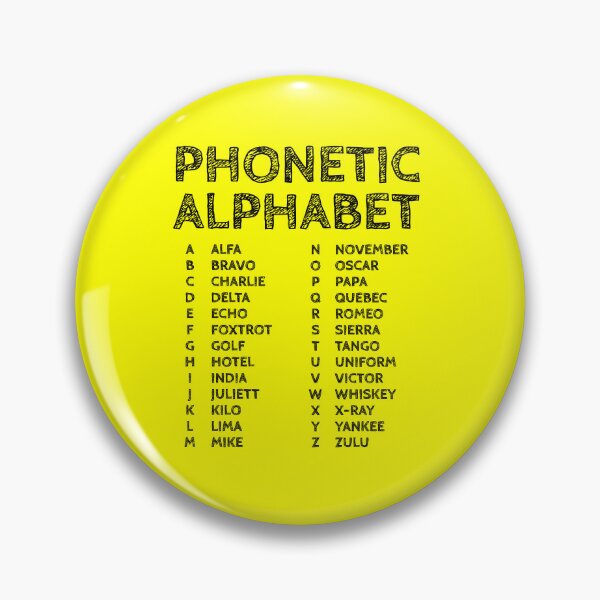 Item preview, Phonetic Alphabet Chart – Educational Yellow Edition designed and sold by AnnSign.