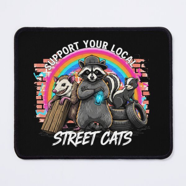 Item preview, Urban Crew: Street Art Raccoon Opossum Skunk Graphic T-Shirt designed and sold by nhstaruna.