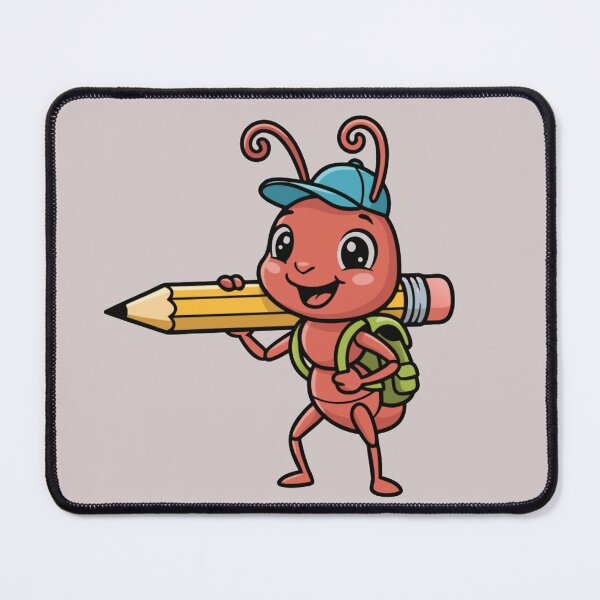 Item preview, Cute Cartoon Ant with Pencil – Adorable School Mascot Art designed and sold by Royalsticker.