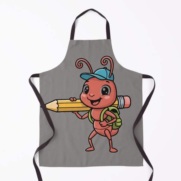 Item preview, Cute Cartoon Ant with Pencil – Adorable School Mascot Art designed and sold by Royalsticker.