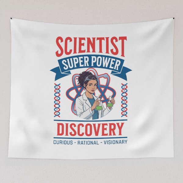 Item preview, Unique Scientist Super Power - Curious , Rational, Visionary Artwork Stylish Design designed and sold by GudBuyArt.