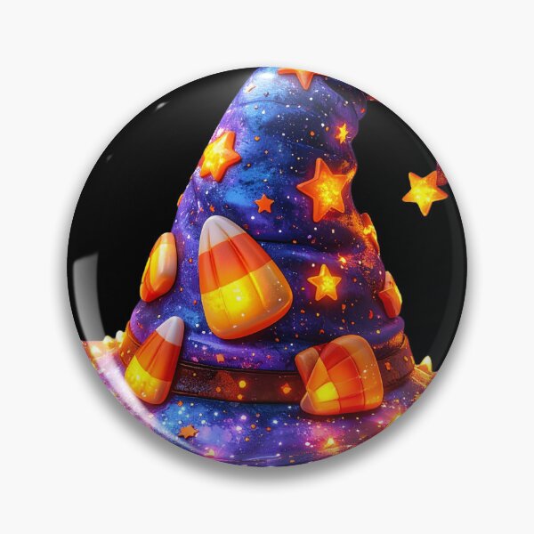 Item preview, Magical Candy Corn Galaxy Witch Hat designed and sold by AOG-DESIGNS.