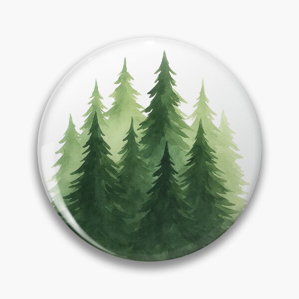 Item preview, Watercolor Evergreen Forest designed and sold by ArtfulWeave.