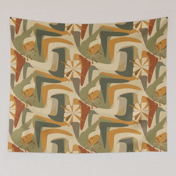 Item preview, Mid-Century Modern Earth Tone Geometric Pattern designed and sold by RBCTk.