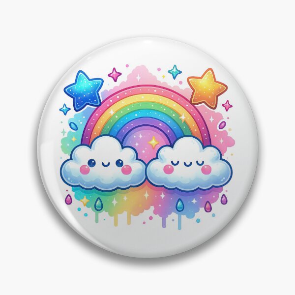 Item preview, Kawaii Rainbow and Clouds designed and sold by ArtfulWeave.