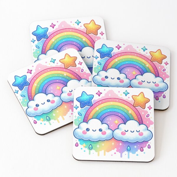 Item preview, Kawaii Rainbow and Clouds designed and sold by ArtfulWeave.