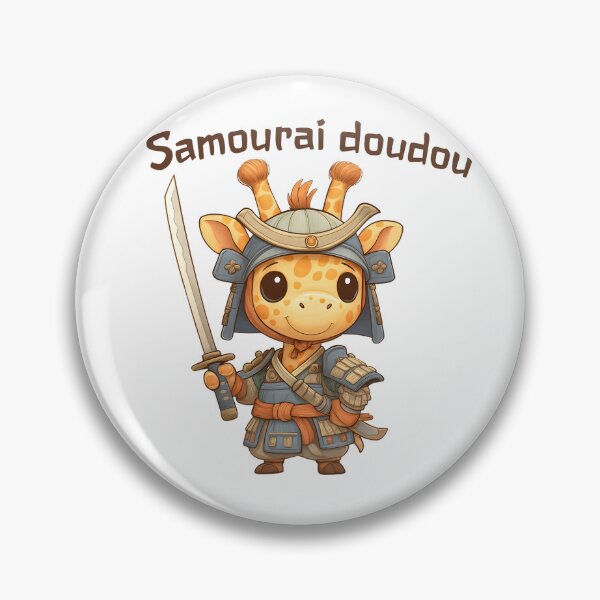 Item preview, Samurai Doudou – The Too Cute Warrior Giraffe designed and sold by AGraphicLook.