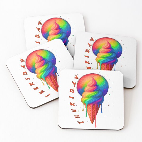 Item preview, This Thursday graphic calls to you. Thursday Mood Booster. Drip Rainbow with Inscription Thursday designed and sold by Creative-Sanc.