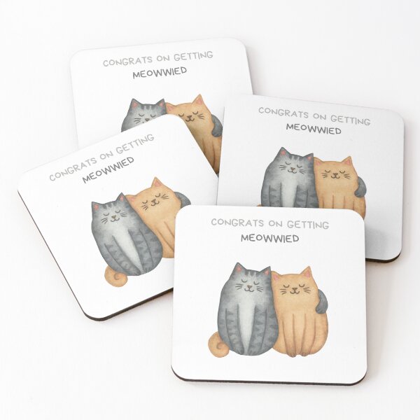 Item preview, Congrats On Getting Meowwied designed and sold by SnorkleSupply.