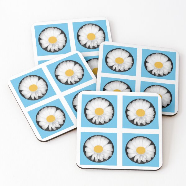 Item preview, White Daisy, Blue Outline designed and sold by ecraftsandarts.