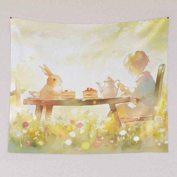 Item preview, Dreamy Rabbit Tea Party designed and sold by SweetSprash.