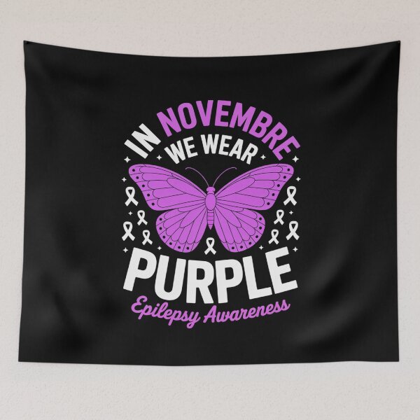 Item preview, In November We Wear Purple Epilepsy Awareness Butterfly Design designed and sold by Gogetgiggles.