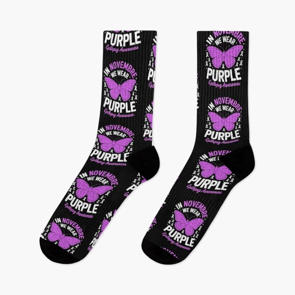 Item preview, In November We Wear Purple Epilepsy Awareness Butterfly Design designed and sold by Gogetgiggles.