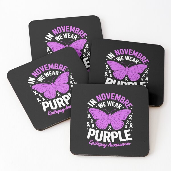 Item preview, In November We Wear Purple Epilepsy Awareness Butterfly Design designed and sold by Gogetgiggles.