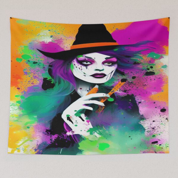 Item preview, Cute colorful Halloween witch. designed and sold by DaliaSabryTee.