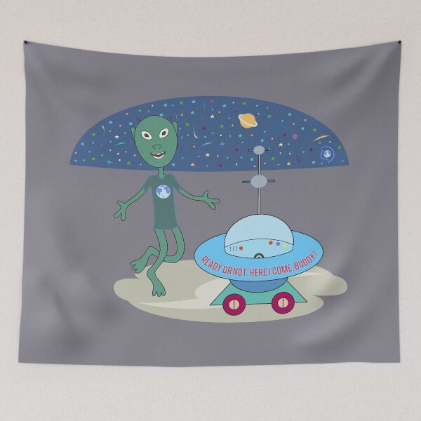 Item preview,  friendly alien, sci-fi designed and sold by MKBL.