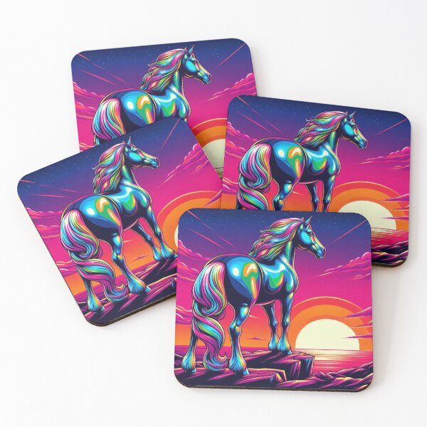 Item preview, colorful cute horse designed and sold by Dogandesighn.