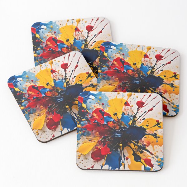Item preview, Floral Burst – Bold Ink Splatters in Bloom designed and sold by PawPrintedArt.