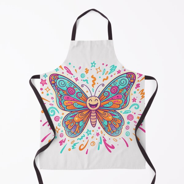 Item preview, Smiling Butterfly with Colorful Swirls and Confetti designed and sold by AwesomeBeyondLimits.