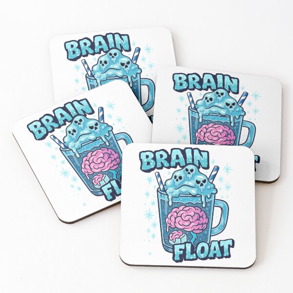 Item preview, Brain Float – Creepy Cute Ice Cream Horror Drink by Beautifully Blaze designed and sold by October Forever.