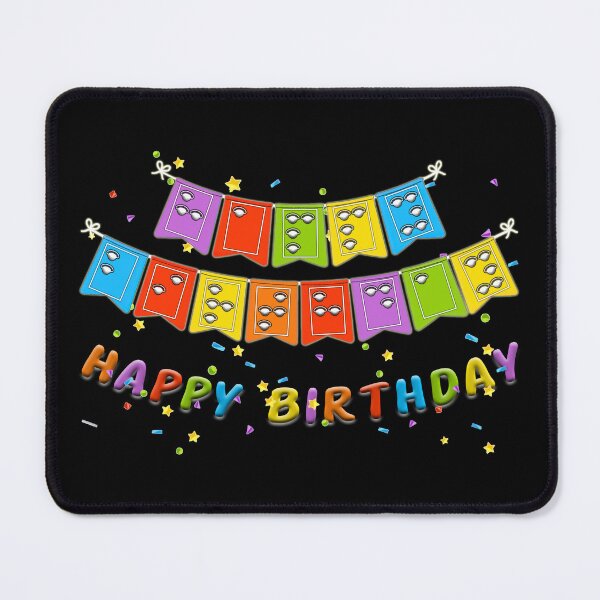 Item preview, Happy Birthday in Eyepatch Braille – Rainbow Party Bunting Graphic designed and sold by Eyepatch-Jacks.