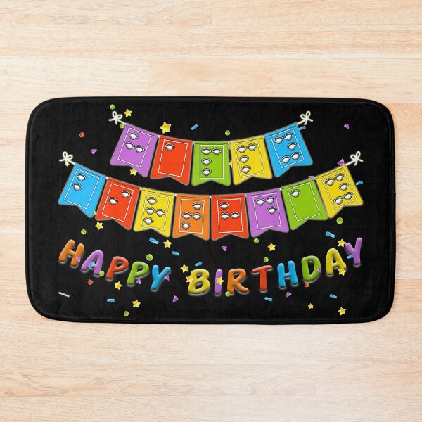 Item preview, Happy Birthday in Eyepatch Braille – Rainbow Party Bunting Graphic designed and sold by Eyepatch-Jacks.