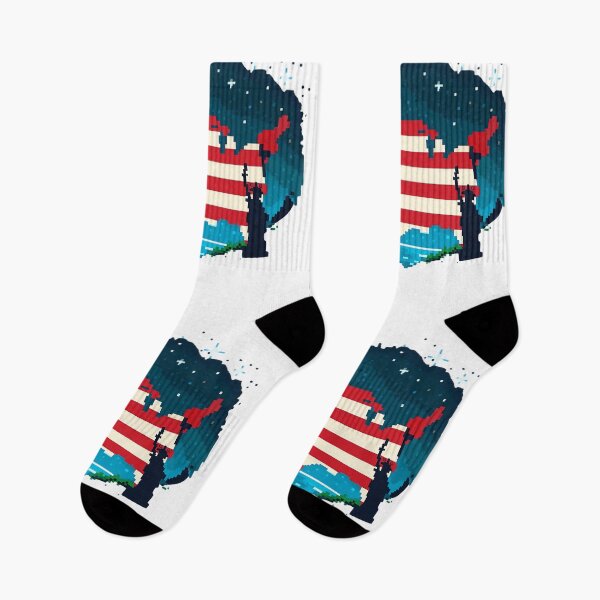 Item preview, Pixel Art United States Map with Night Sky Landscape designed and sold by Artistic canvas store.
