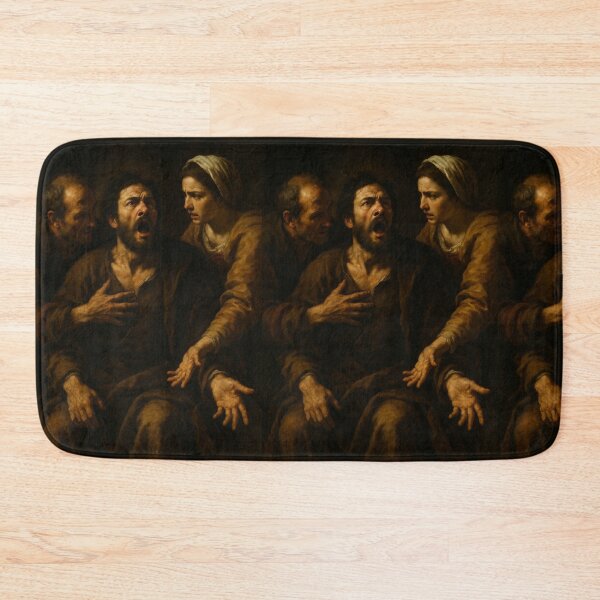 Item preview, Dramatic Baroque Scene – Classical Oil Painting Style designed and sold by weirdfishes123.