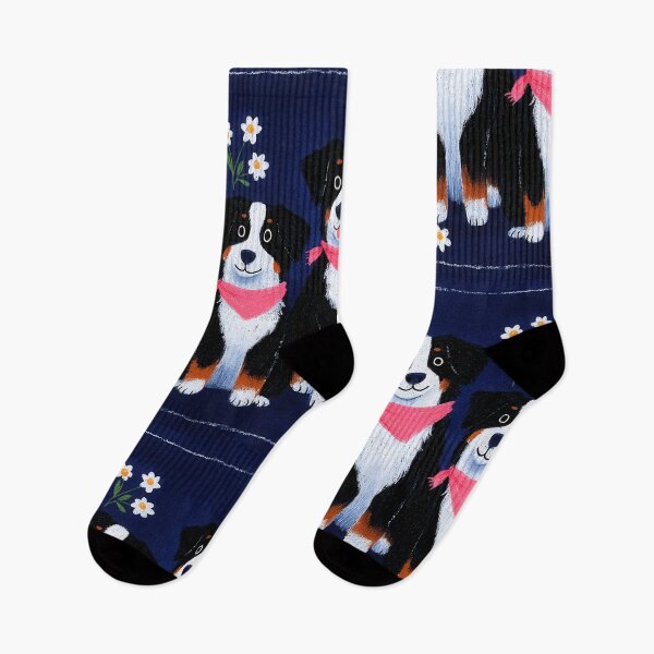 Item preview, Bernese Mountain Dogs with Alpine Flowers designed and sold by Flying Doggo.