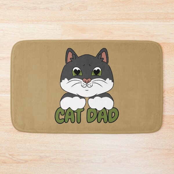 Item preview, CAT DAD Black and White Kitten Design designed and sold by HugSomeNettles.