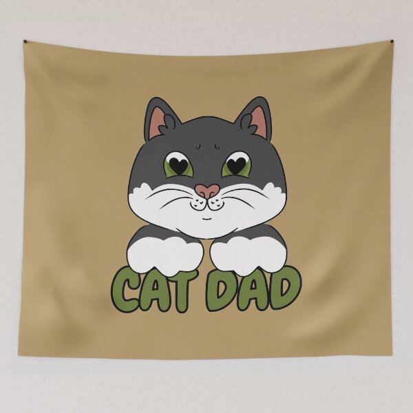 Item preview, CAT DAD Black and White Kitten Design designed and sold by HugSomeNettles.