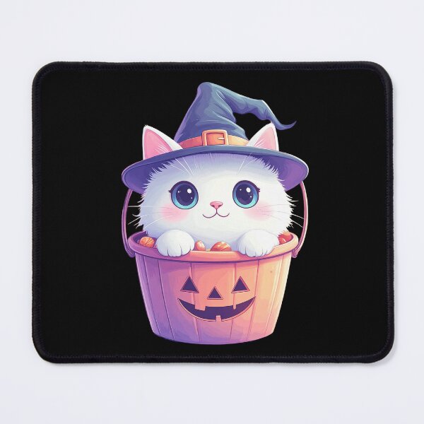 Item preview, Adorable Kitten Witch in Pumpkin Candy Pail designed and sold by AOG-DESIGNS.