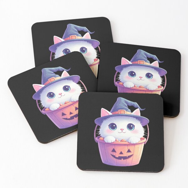 Item preview, Adorable Kitten Witch in Pumpkin Candy Pail designed and sold by AOG-DESIGNS.