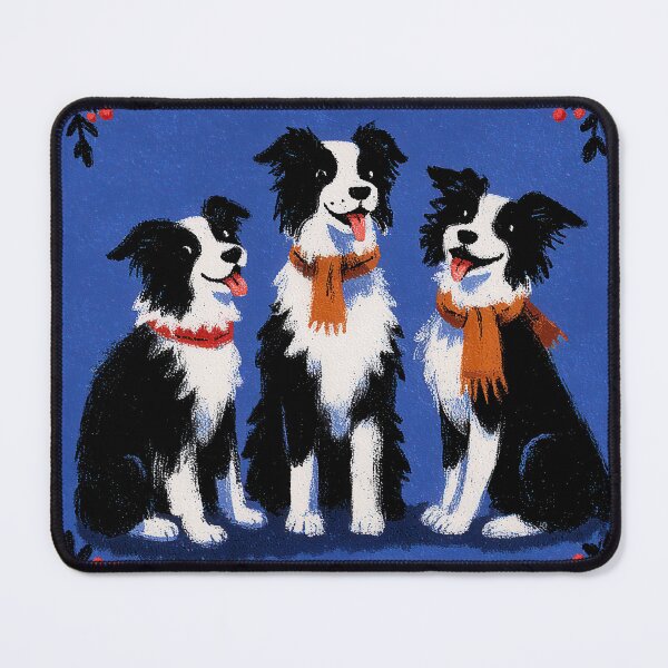 Item preview, Border Collies with Berries Folk Art designed and sold by Flying Doggo.