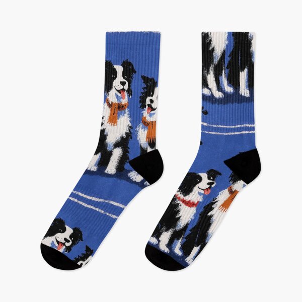 Item preview, Border Collies with Berries Folk Art designed and sold by Flying Doggo.