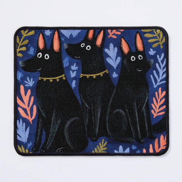 Item preview, German Shepherds Under Golden Stars Folk Art designed and sold by Flying Doggo.