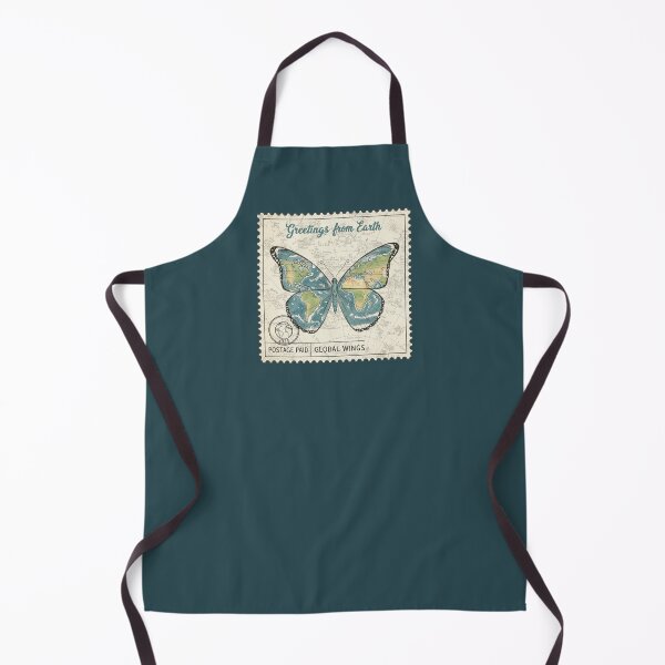 Item preview, Greetings from Earth - Vintage Butterfly World Map Stamp Design designed and sold by MerchYouSearch.