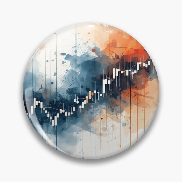 Item preview, Flow of Volatility — Blue & Orange Forex Abstraction, funny, gifts, you,  designed and sold by Ewelina  Niemiec.