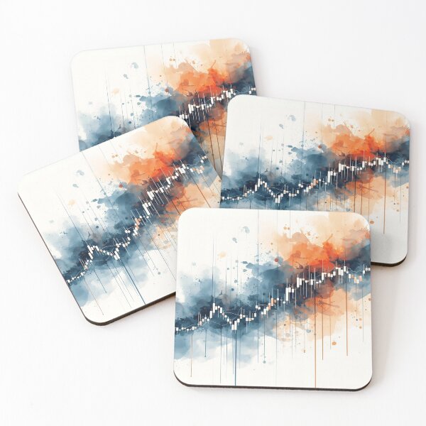 Item preview, Flow of Volatility — Blue & Orange Forex Abstraction, funny, gifts, you, designed and sold by Ewelina Niemiec.